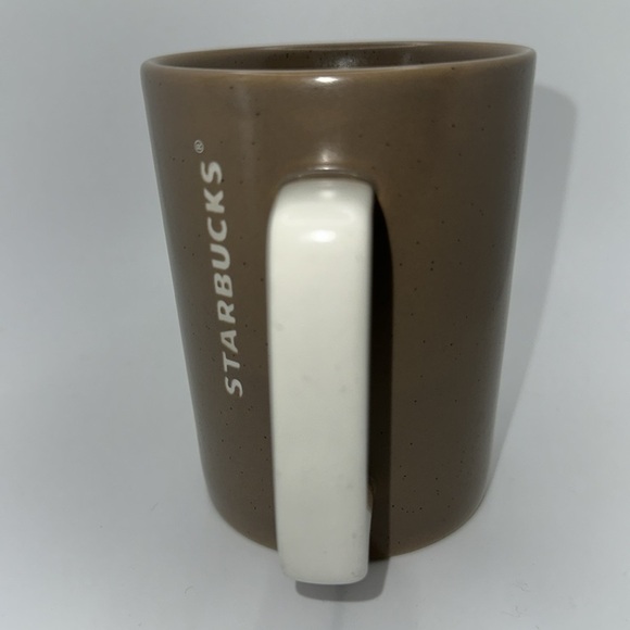 Starbucks Etched 12 Ounce 2016 Brown and Cream Dipped Coffee Mug - Picture 4 of 7